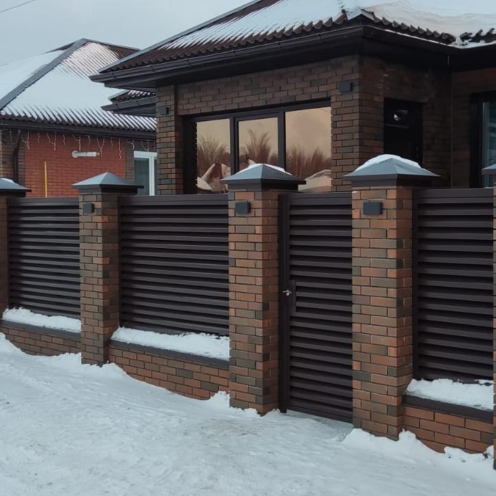 Заборы с наполнением еврожалюзи